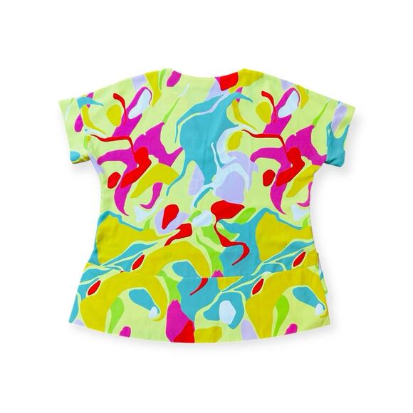 Crosby By Mollie Burch Women’s Tunic Taffy Pattern V-Neck Size Small $175 - Picture 4 of 10